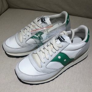 Saucony Original Jazz White/Green Leather